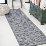 Talaia Neutral Geometric Indoor/Outdoor Runner Rug