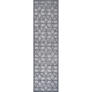 Talaia Neutral Geometric Indoor/Outdoor Runner Rug