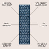 Talaia Neutral Geometric Indoor/Outdoor Runner Rug