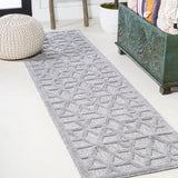 Talaia Neutral Geometric Indoor/Outdoor Runner Rug