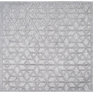 Talaia Neutral Geometric Square Indoor/Outdoor Area Rug