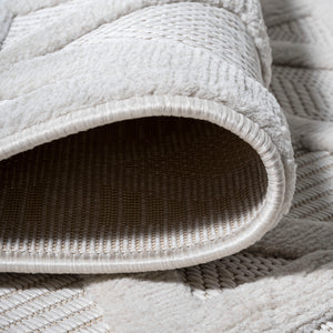 Talaia Neutral Geometric Indoor/Outdoor Runner Rug