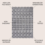 Peralta Moroccan Diamond Indoor/Outdoor Area Rug