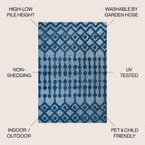 Peralta Moroccan Diamond Indoor/Outdoor Area Rug