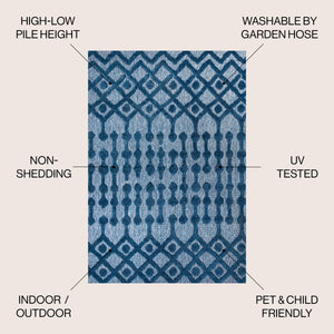 Peralta Moroccan Diamond Indoor/Outdoor Area Rug