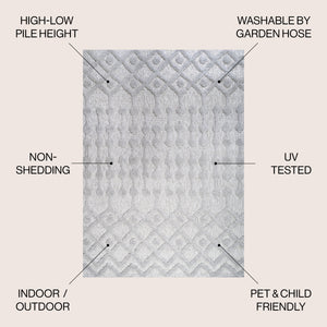 Peralta Moroccan Diamond Indoor/Outdoor Area Rug