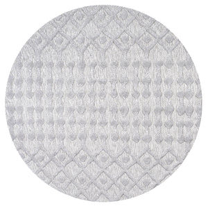 Peralta Moroccan Diamond Round Indoor/Outdoor Area Rug