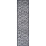 Portmany Neutral Diamond Trellis Indoor/Outdoor Runner Rug