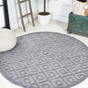 Portmany-Neutral-Diamond-Trellis-Round-Indoor/Outdoor-Area-Rug-Area-Rugs