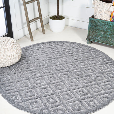 Portmany-Neutral-Diamond-Trellis-Round-Indoor/Outdoor-Area-Rug-Area-Rugs