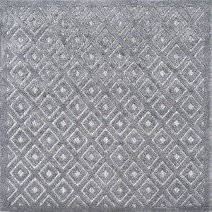 Portmany Neutral Diamond Trellis Square Indoor/Outdoor Area Rug