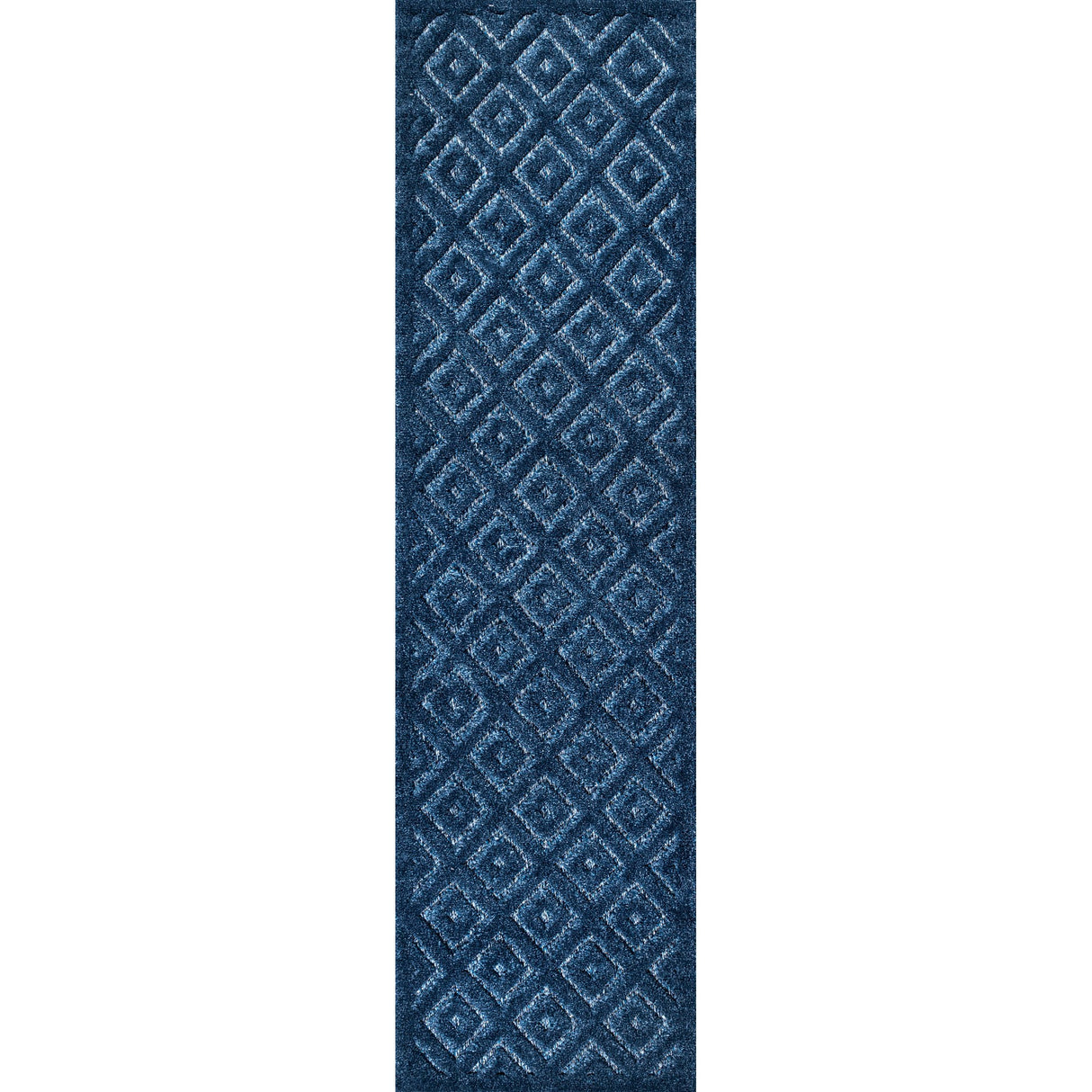 Portmany Neutral Diamond Trellis Indoor/Outdoor Runner Rug