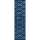 Portmany Neutral Diamond Trellis Indoor/Outdoor Runner Rug