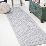 Portmany Neutral Diamond Trellis Indoor/Outdoor Runner Rug