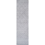 Portmany Neutral Diamond Trellis Indoor/Outdoor Runner Rug