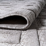 Portmany Neutral Diamond Trellis Indoor/Outdoor Runner Rug