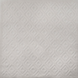 Portmany Neutral Diamond Trellis Square Indoor/Outdoor Area Rug