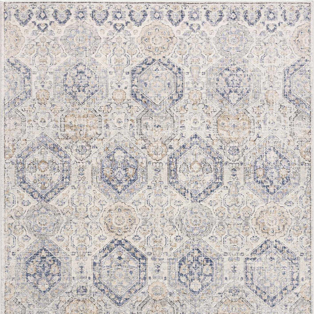 Parkerfield Cream & Blue Area Rug