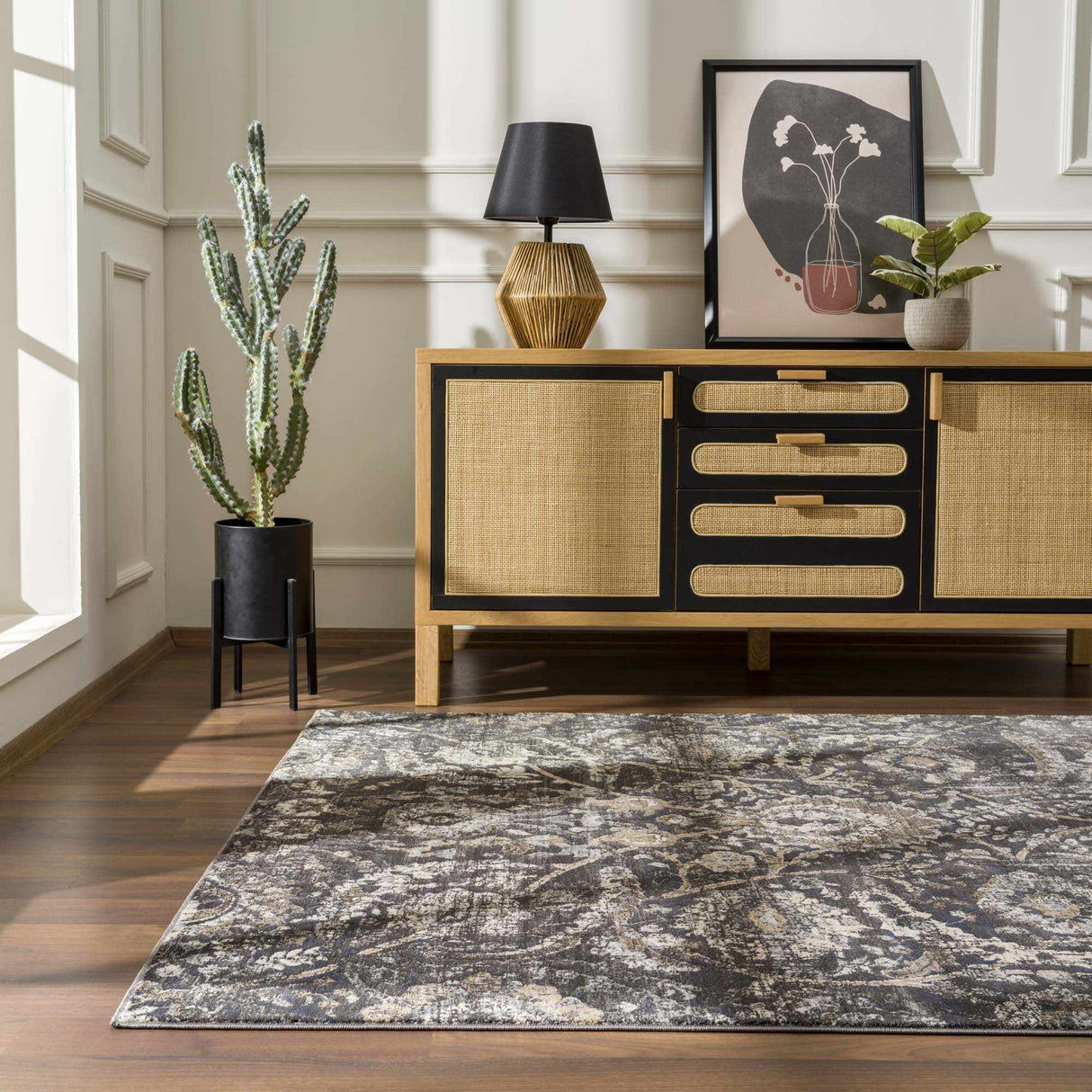Georgiana Charcoal Area Rug