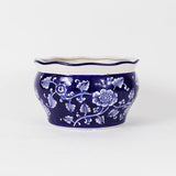 Blue and white spring garden planter set