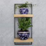 Blue and white spring garden planter set