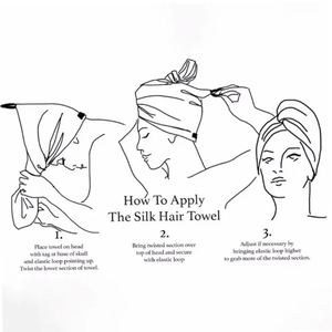 Magic Hair Towel Turban - 100% RAW Silk