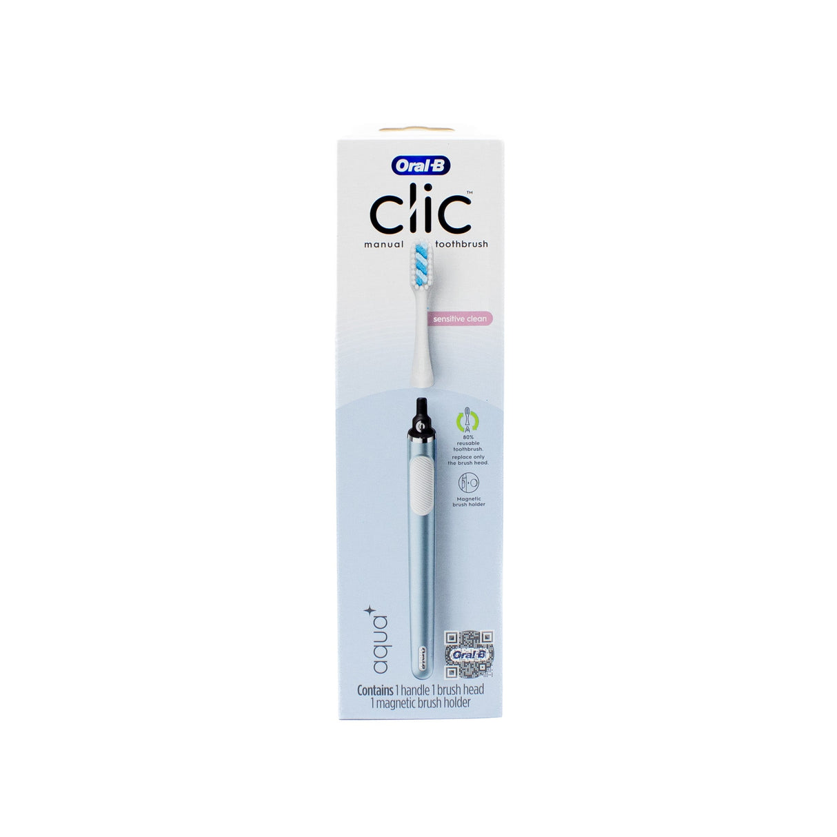 Oral-B-Clic-Manual-Toothbrush-with-Replaceable-Brush-Head-Aqua-Manual-Toothbrushes