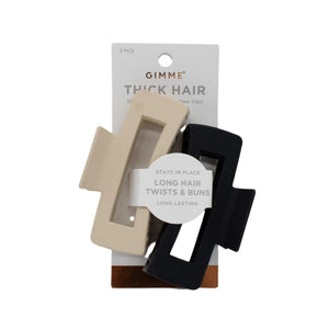 Gimme-Beauty-Thick-Hair-Rectangle-Claw-Clip-2ct-New-Hair-Pins,-Claws-&-Clips