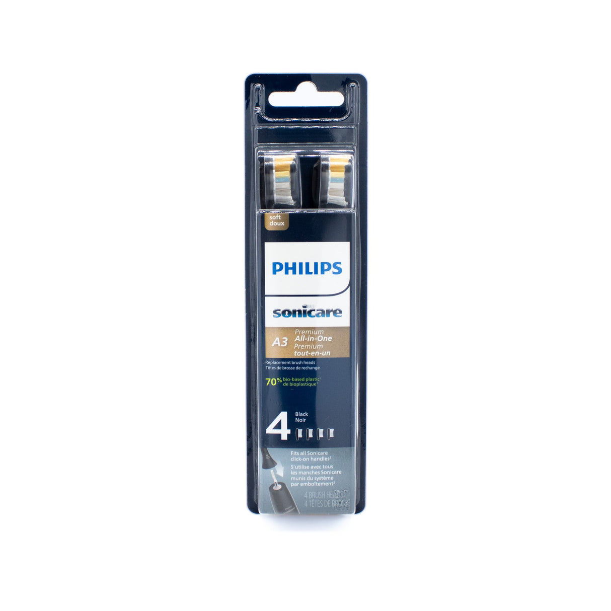 Philips Sonicare A3 Toothbrush Heads HX9094/95 Black 4-Pack