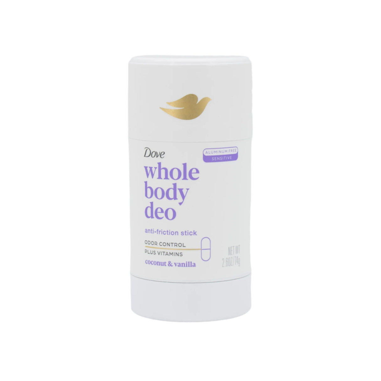 Dove Whole Body Deodorant Stick Coconut & Vanilla 2.6oz