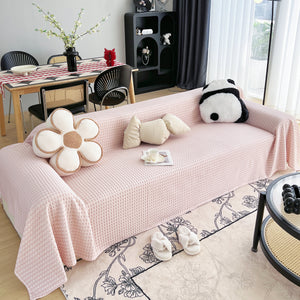 Cooling Textured Sofa Cover Washable Soft Couch Throw Blanket for Summer & Pets