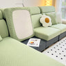 Vedic Chant Jacquard Fleece Fabric Stretch Cushion Cover, Non-Slip Furniture Protector for Kids, Chaise Lounge Cushion Covers
