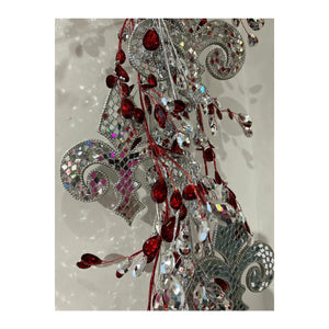 48" Metal Jewel Garland: Silver