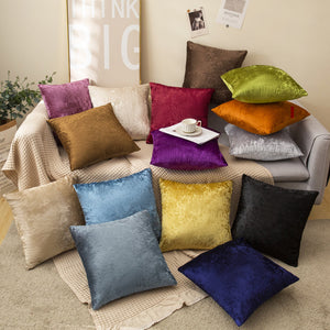 SET of 2 Velvet Home Decoration Throw Pillow covers  size 18"x18"  2 covers only
