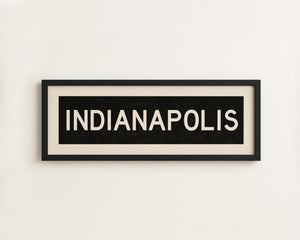 Framed Indianapolis Indiana Bus Scroll