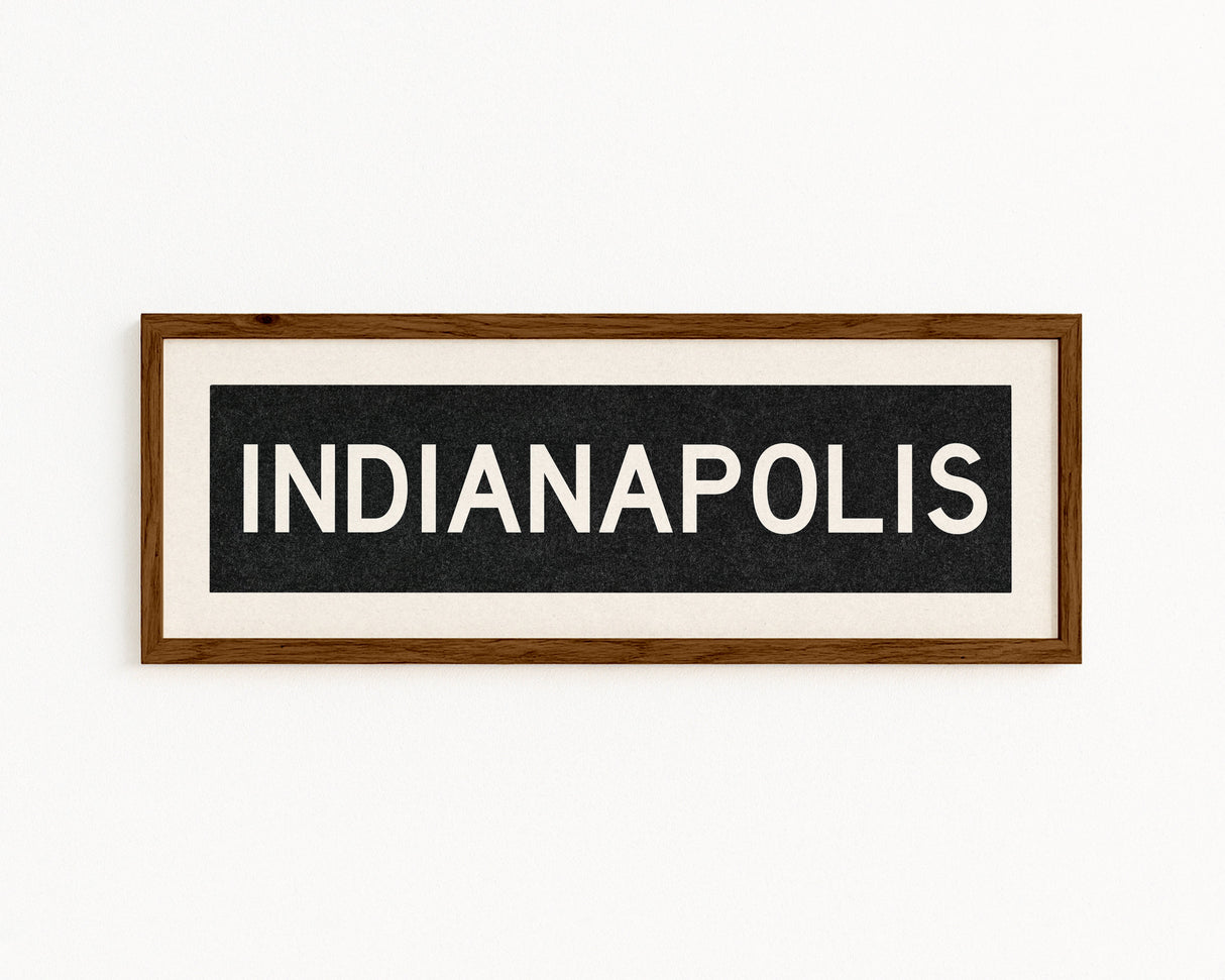 Framed Indianapolis Indiana Bus Scroll
