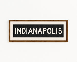 Framed Indianapolis Indiana Bus Scroll