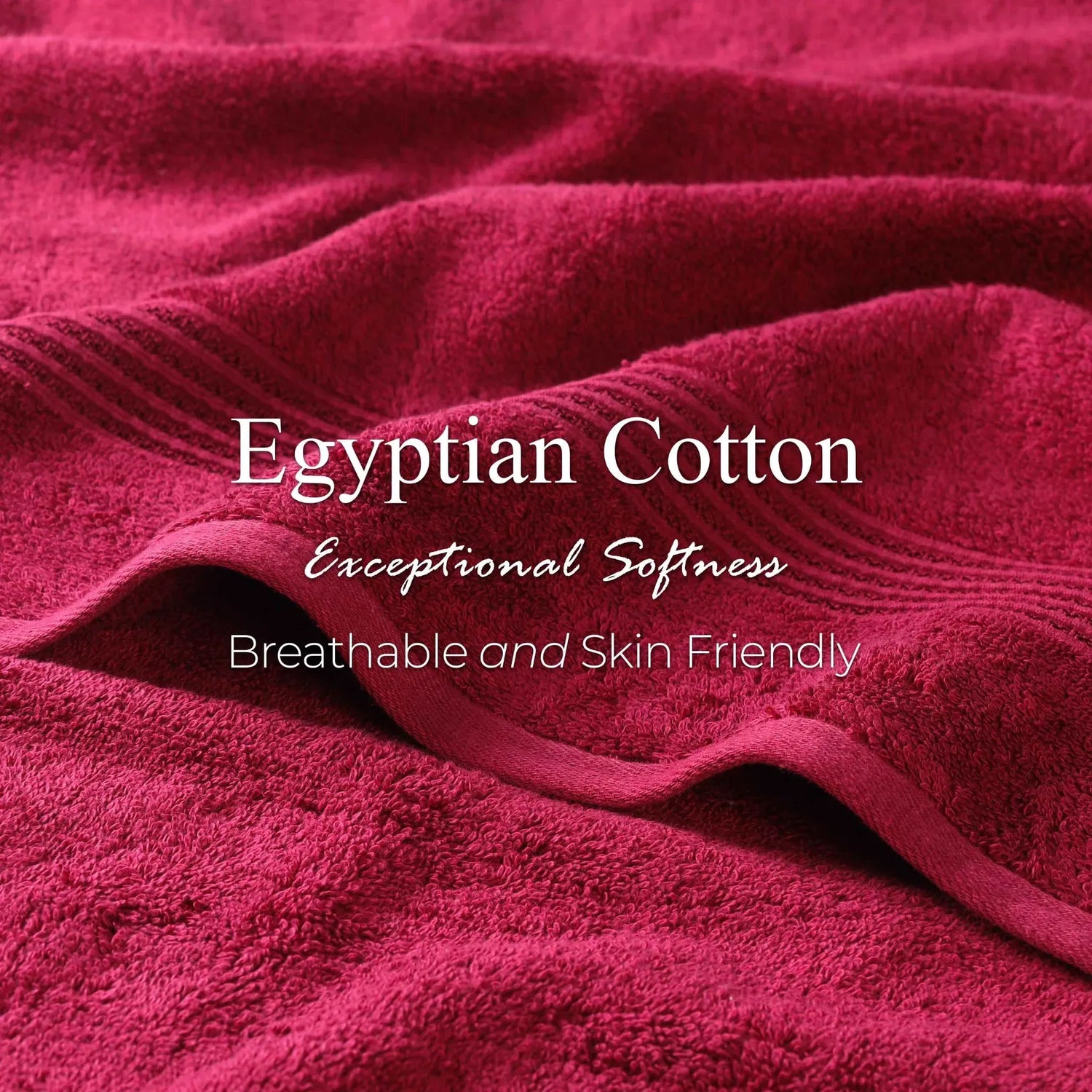Egyptian Cotton Plush Absorbent Luxury Bath Towel Set of 4 - Egyptian Cotton Bath Towel by Superior Brand