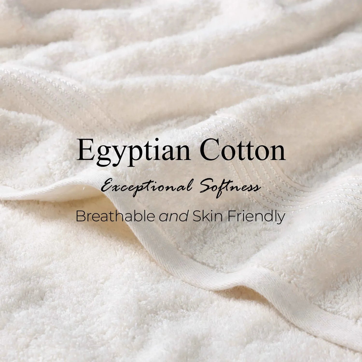 Egyptian Cotton Plush Absorbent Luxury Bath Towel Set of 4 - Egyptian Cotton Bath Towel by Superior Brand