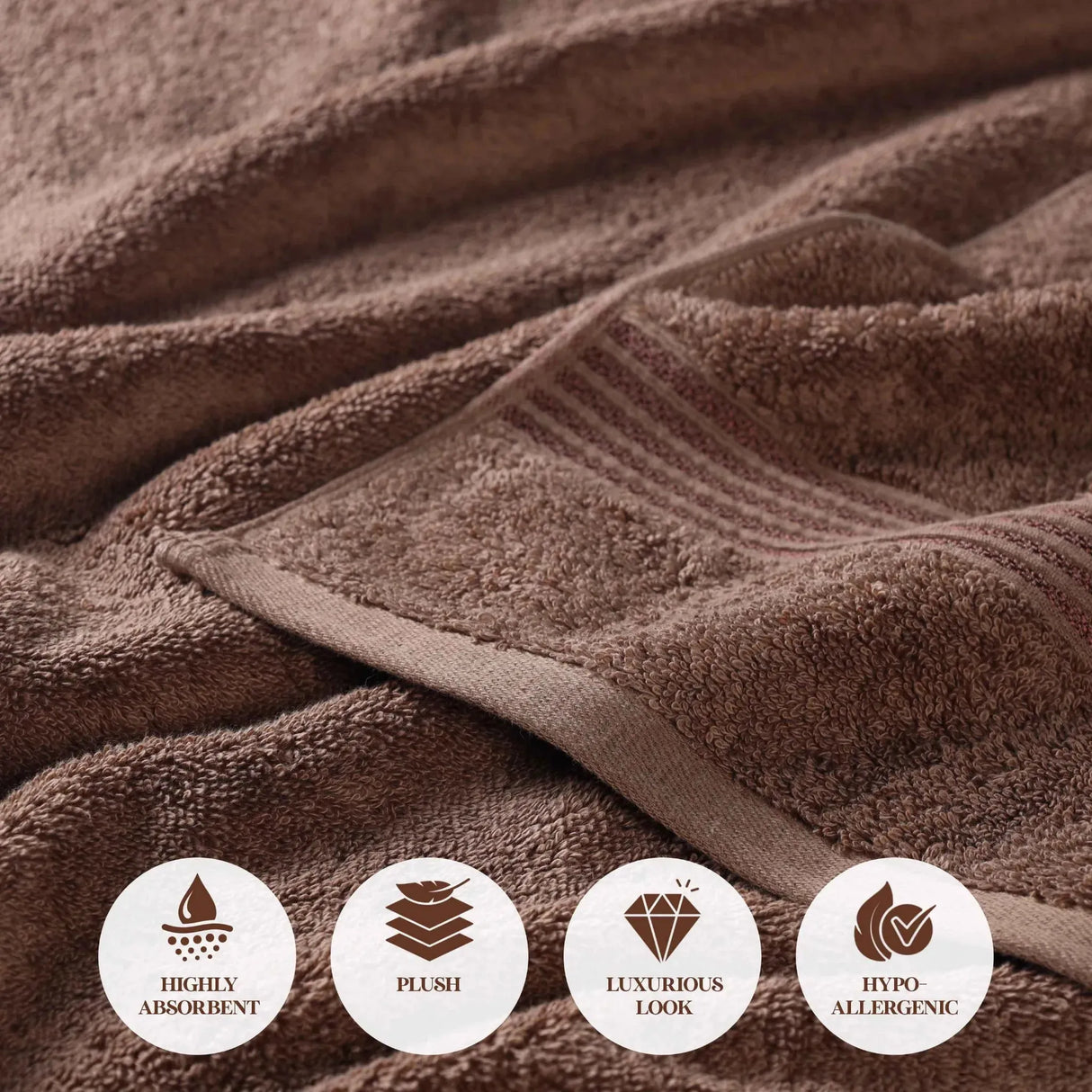 Heritage Egyptian Cotton Plush Thick Absorbent Bath Towel Set of 2 - Egyptian Cotton Bath Towel by Superior Brand