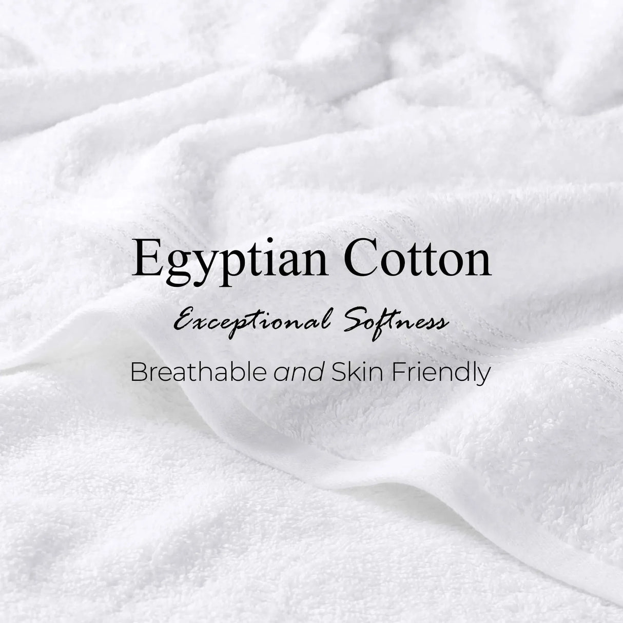 Heritage Egyptian Cotton Plush 3 Piece Absorbent Luxury Towel Set - Egyptian Cotton Towel Set by Superior Brand