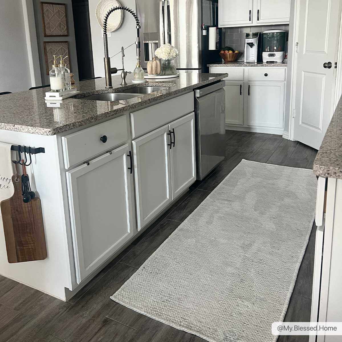 Isako Gray Solid Washable Area Rug - Clearance