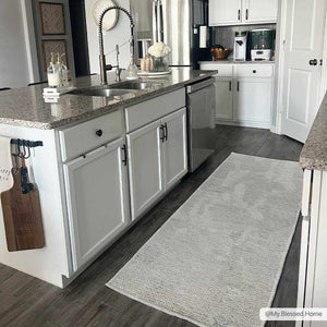 Isako Gray Solid Washable Area Rug - Clearance