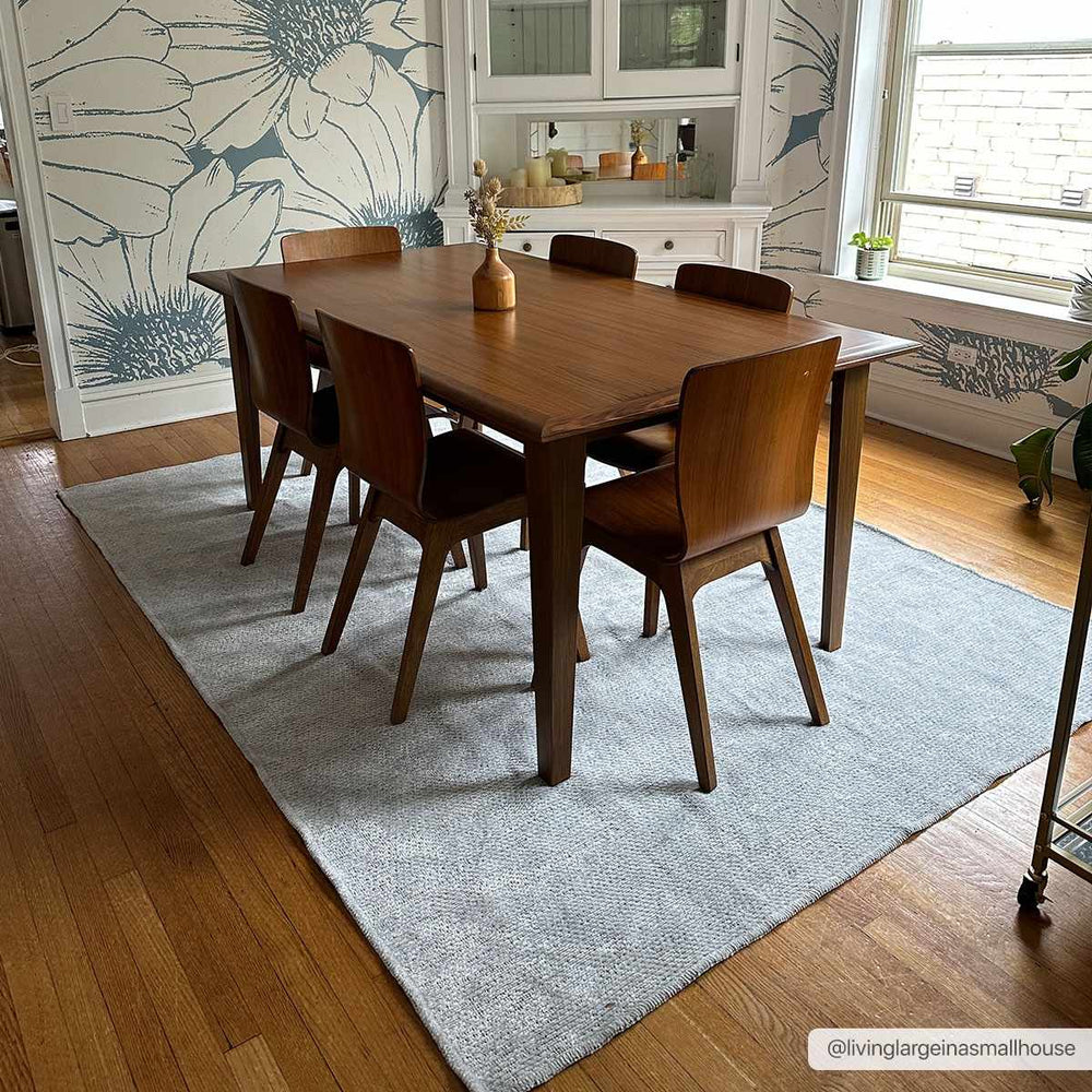 Isako Light Blue Solid Washable Rug - Promo