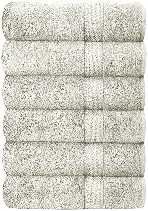 Set of 6 Hotel & Spa 100% Cotton Bath Towels 27x52 Inch