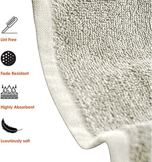 Set of 6 Hotel & Spa 100% Cotton Bath Towels 27x52 Inch