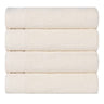 Honeycomb Textured Waffle Border Cotton Bath Towels, Set of 4 - Bath Towel by Superior Brand