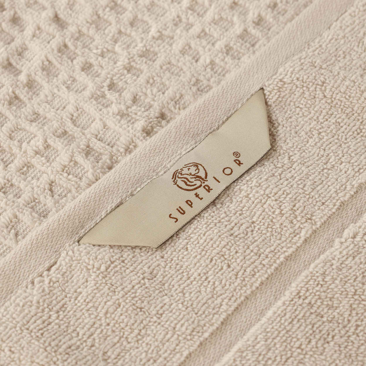 Napa Zero Twist Cotton Solid Waffle Honeycomb Bath Towel Set of 3 - Bath Towel by Superior Brand