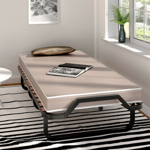 Rollaway Bed with Casters Wheels and Folding Memory Foam Mattress