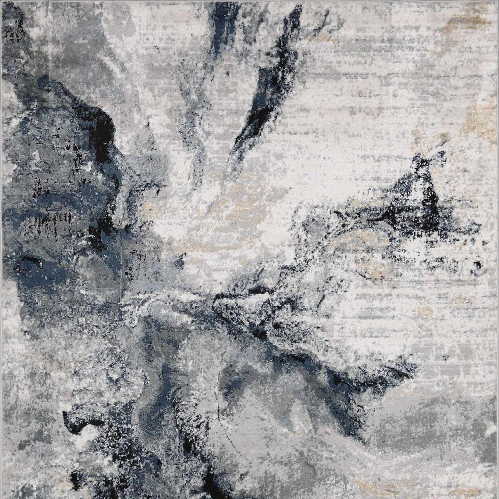 Kirkland Dark Blue Marble Rug
